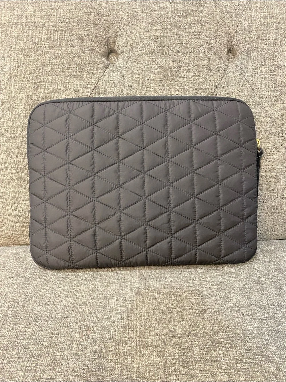 Kate Spade Black Quilted Laptop Case Size 14”X 10.5”